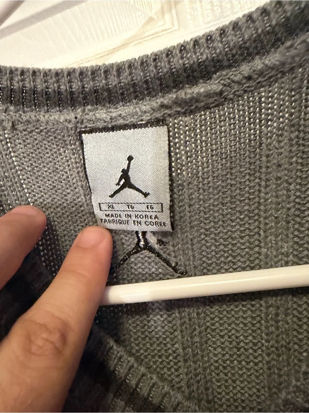 Jordan Men’s Grey Argyle V-Neck Sweater Vest